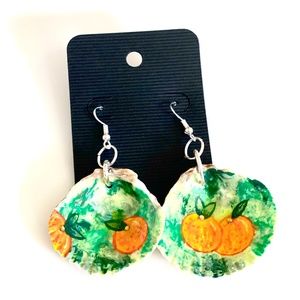 Florida Orange Seashell Earrings